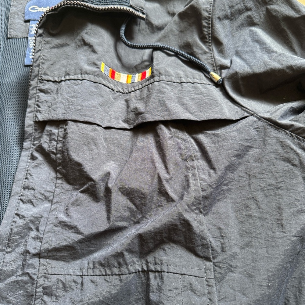 Catalina Kids Navy Raincoat with Colorful Stripes - Picture 7 of 9
